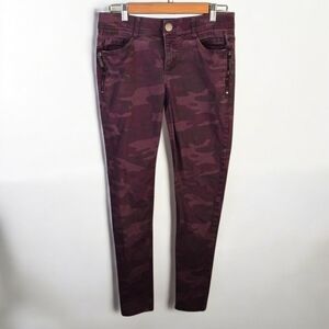 Democracy Pants Women's Size 6 Purple Camo "Ab"solution Zippered Pockets